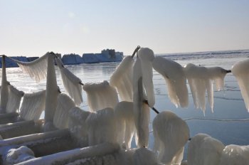 Одесское побережье во льду