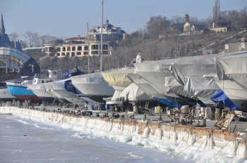 Одесское побережье во льду