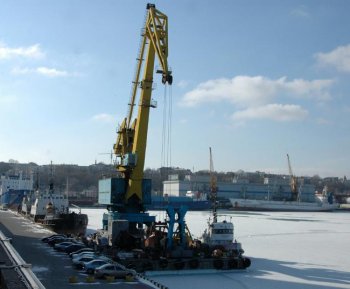 Одесский порт во льду