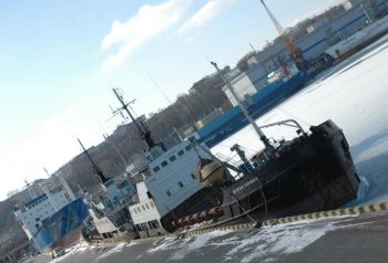 Одесский порт во льду