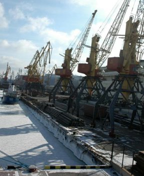 Одесский порт во льду
