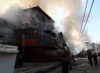 В Одессе сгорел знаменитый ресторан в Аркадии