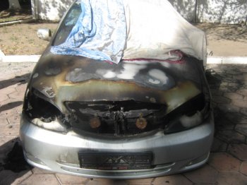 Сегодня в Одессе сгорел автомобиль бизнесмена