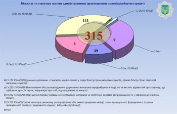 Статистика обращений относительно нарушений избирательного процесса от МВД