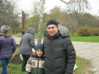 В парке Победы появилась березовая аллея