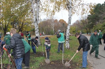 Субботник в парке Победы