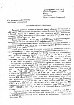 Почему молчит прокуратура по поводу пропавших миллионов? (документ)