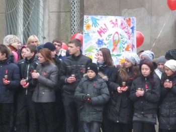 Одесситы помогали борьбе со СПИДом резонансным митингом