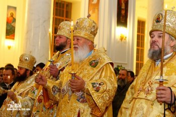 Митрополиту Агафангелу сегодня сослужили многие иерархи УПЦ
