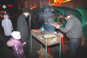 Новый год многие одесситы встретили на Думской