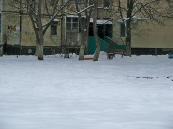 Дворникам, наконец, подсобила техника, некоторые трактора застряли в деревьях.