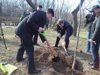Сегодня политэлита Одессы усердно высаживала деревья