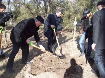 Сегодня политэлита Одессы усердно высаживала деревья
