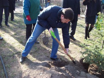 Сегодня политэлита Одессы усердно высаживала деревья