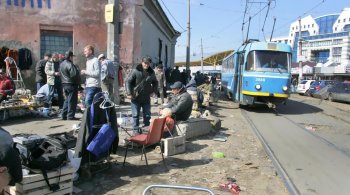 На Новощепном ряду парализовано движение (фото)