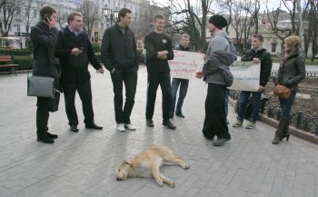 В одесском Горсаду наблюдалось массовое засыпание (фото)