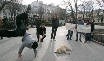 В одесском Горсаду наблюдалось массовое засыпание (фото)