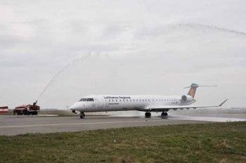 В Одессе «помыли» самолет авиакомпании «Lufthansa»