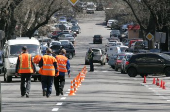 В центре города пробки: Виновата дорожная разметка (фото)