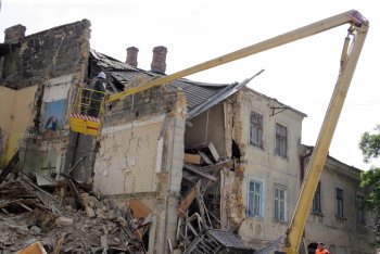 В «климовском квартале» новое обрушение дома (фото)