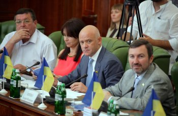 Из зала заседания российских и украинских парламентариев