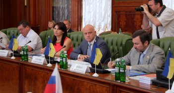 Из зала заседания российских и украинских парламентариев