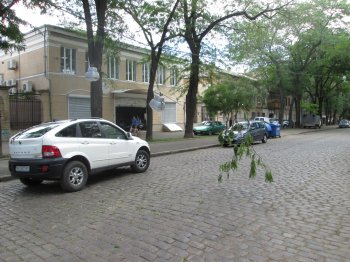 На ул. Нежинской на проезжей части валяются электропровода (фото)