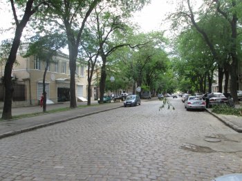 На ул. Нежинской на проезжей части валяются электропровода (фото)