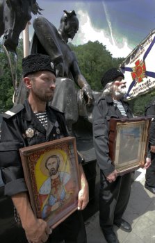 В Одессе казаки почтили память атамана Головатого, императрицы Екатерины и Александра Суворова
