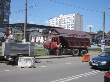 Люстдорфская дорога снова перекрыта (фото)