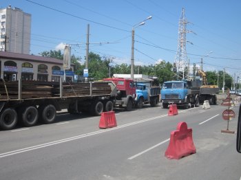 Люстдорфская дорога снова перекрыта (фото)