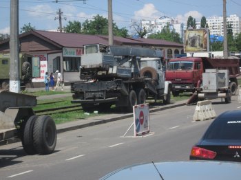 Люстдорфская дорога снова перекрыта (фото)