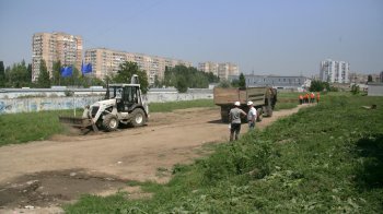 В Суворовском районе  началось строительство нового стадиона 