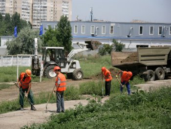 В Суворовском районе  началось строительство нового стадиона 