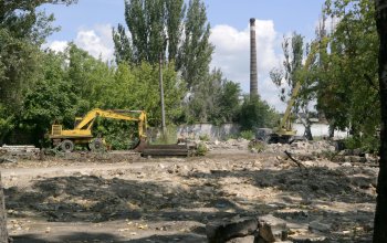 Территория будущей главной одесской арены Евробаскета-2015 освобождается под строительство