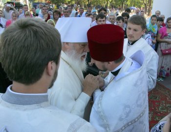 Митрополит Агафангел возглавил богослужение в Преображенском соборе (фото)