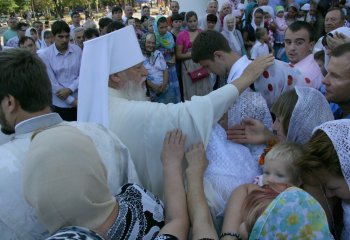 Митрополит Агафангел возглавил богослужение в Преображенском соборе (фото)