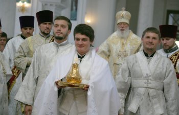 Митрополит Агафангел возглавил богослужение в Преображенском соборе (фото)