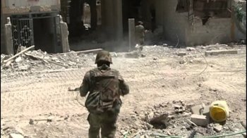 Под Дамаском окруженные боевики в панике (видео)