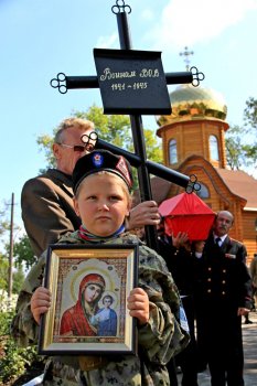 Церемония перезахоронения останков павших защитников Одессы