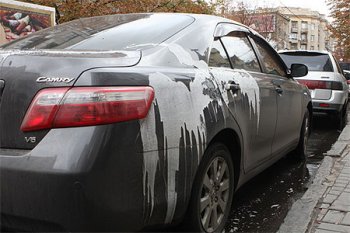 Опровержение по поводу сообщения о массовом повреждении автомобилей