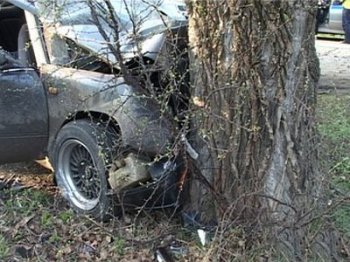 Столкновения автомобилей с деревьями в Одессе не редкость 