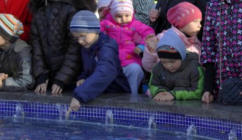 Сегодня в парке Горького открыли фонтан