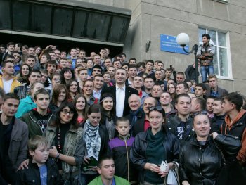 Кличко в Одессе: Фотосессия под  тыквы