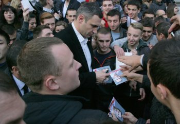 Кличко в Одессе: Фотосессия под  тыквы
