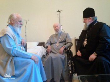 Митрополит Агафангел посетил митрополита Владимира в клинике