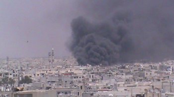 В Сирии армия взорвала семиэтажку с боевиками (видео)