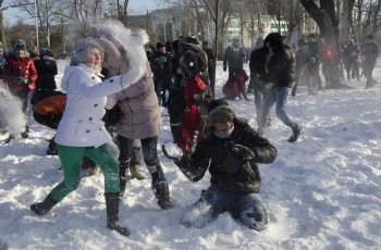 Снежная битва: фотоотчет