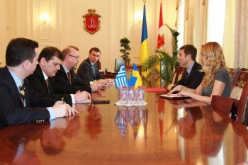 В одесской мэрии состоялась встреча Олега Брындака с послом Греции