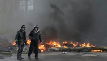 В Славянске первые убитые и раненые